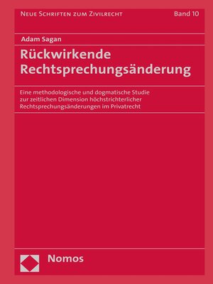 cover image of Rückwirkende Rechtsprechungsänderung